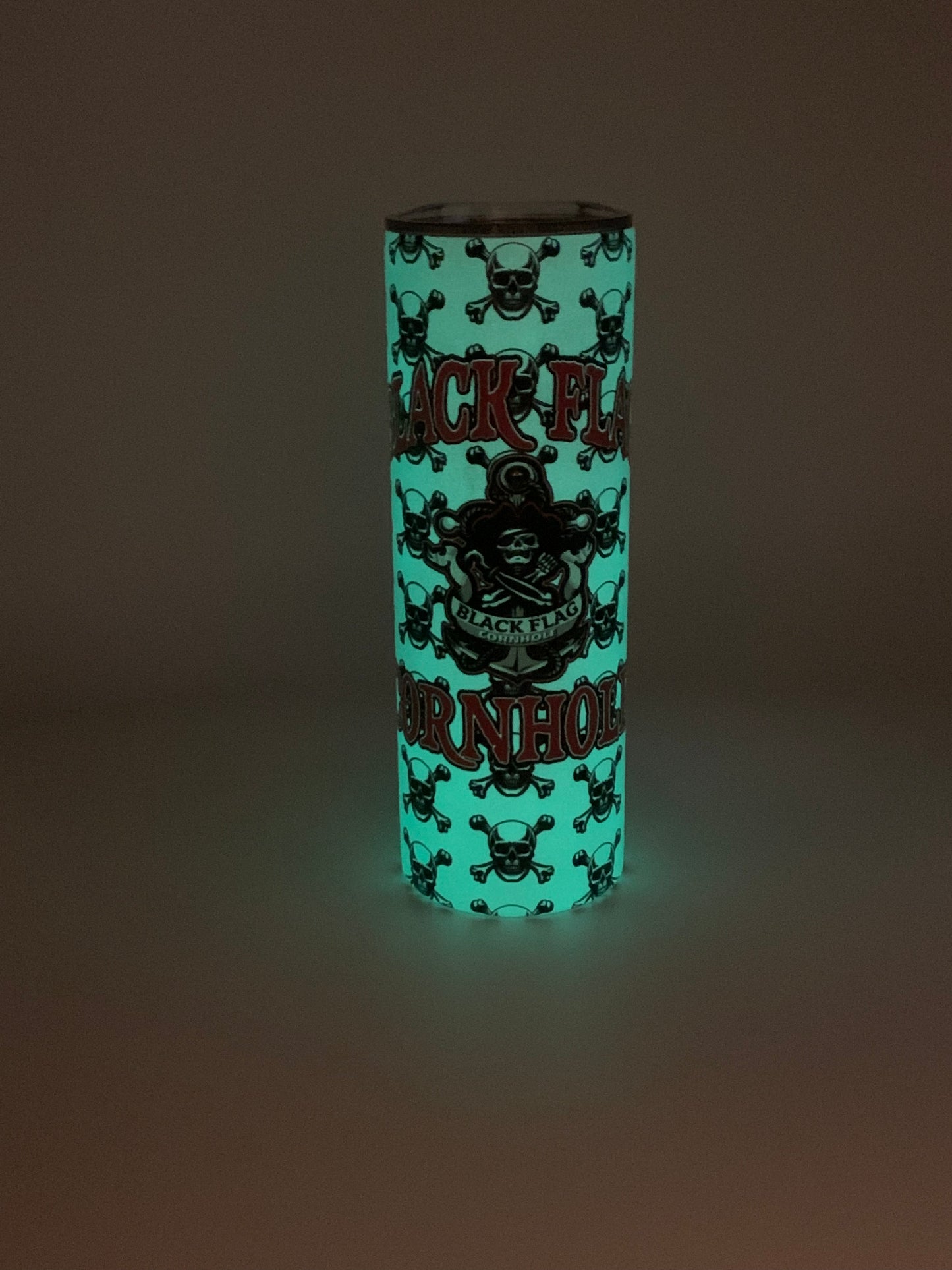Black Flag Cornhole Tumbler - Glow In The Dark - 20 Ounce