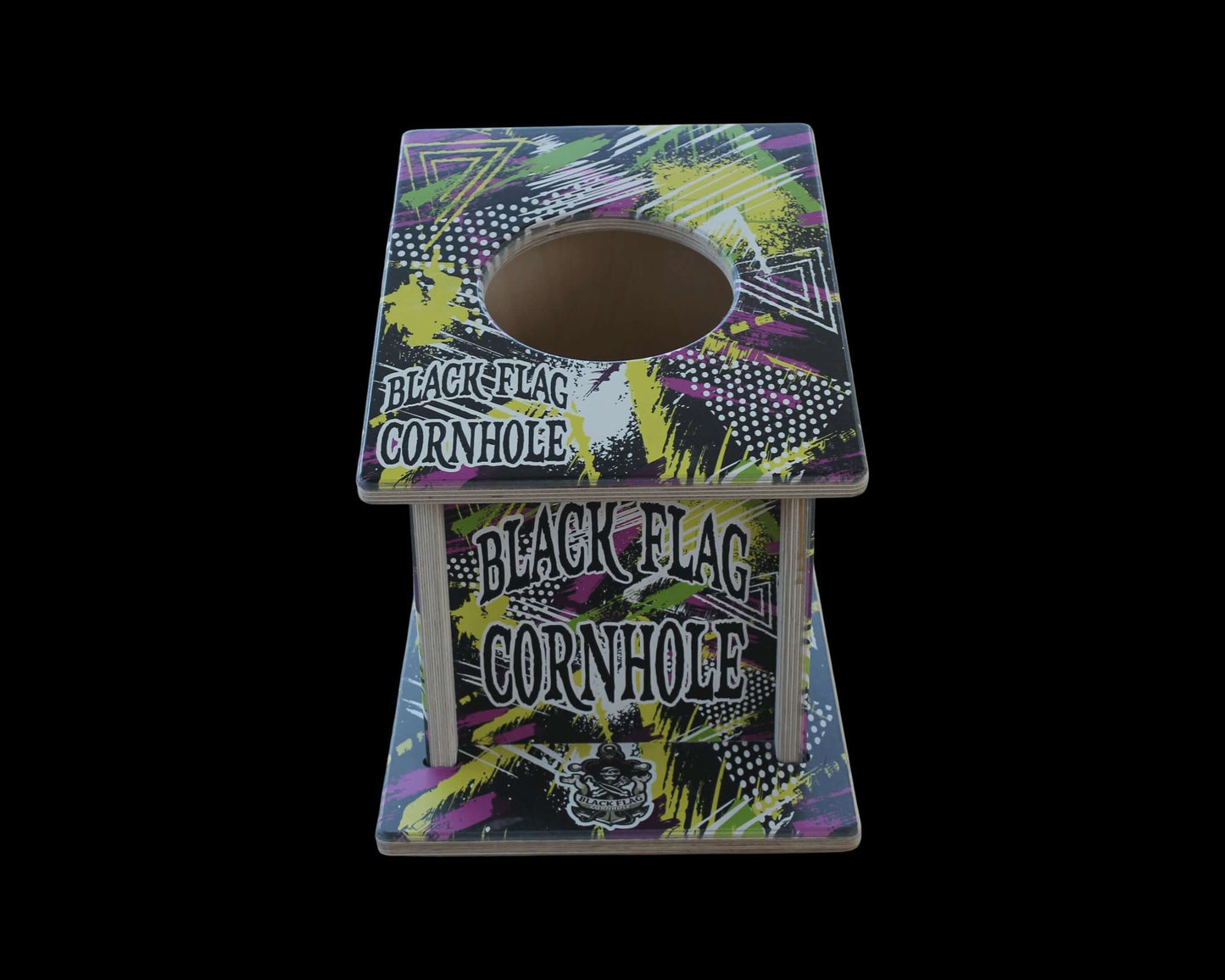 Black Flag Cornhole Airmail Box - Throwback Design