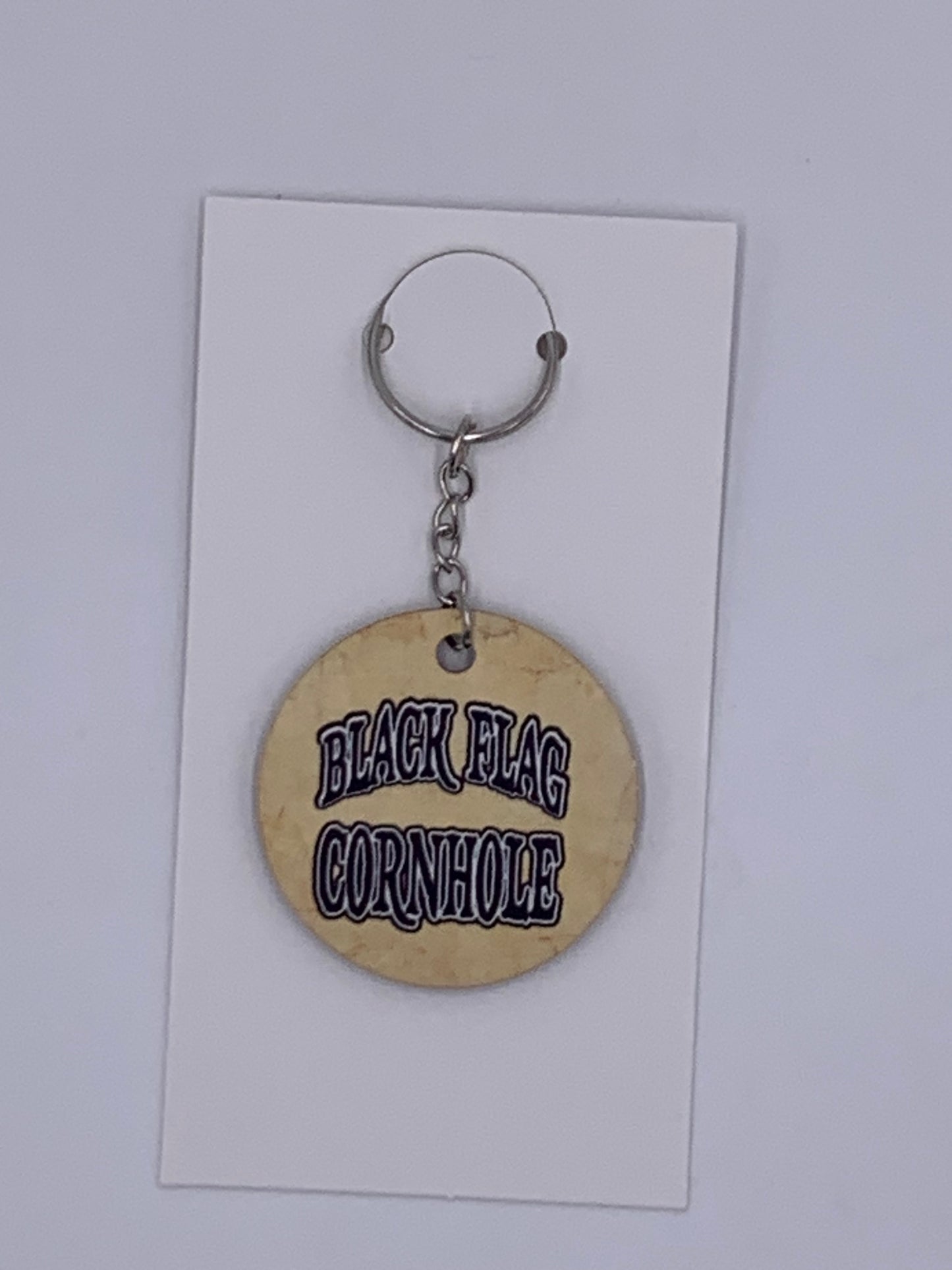 Black Flag Cornhole Keychain