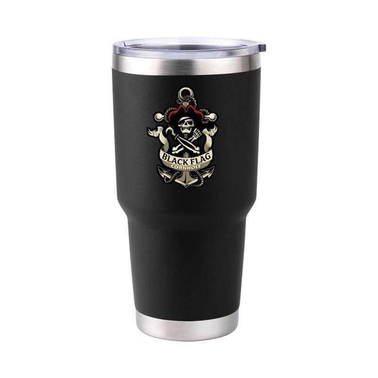 Black Flag Cornhole Tumbler - Logo Design - 30 Ounce