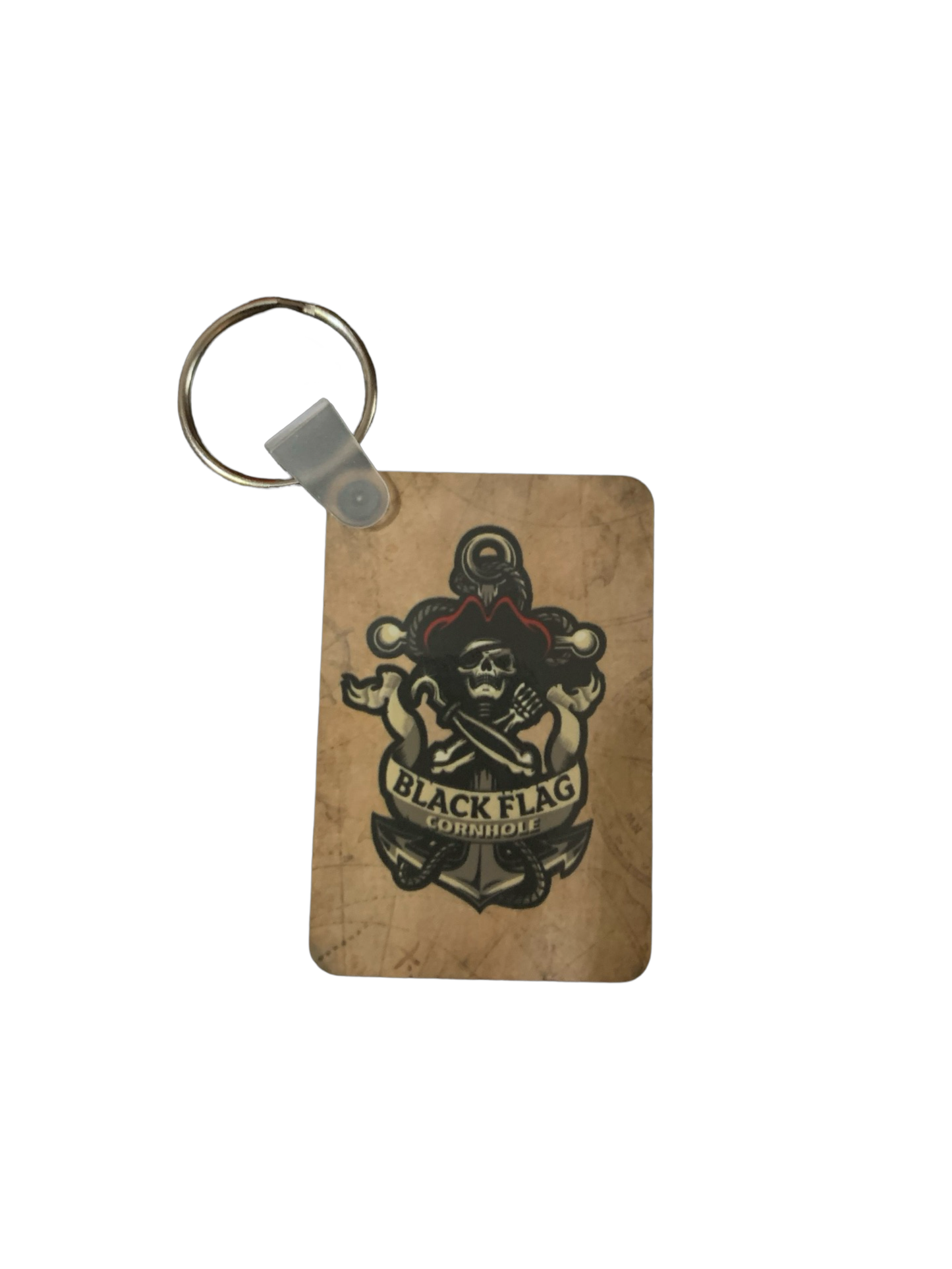 Black Flag Cornhole Keychain