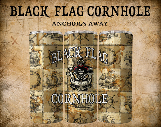 Black Flag Cornhole Tumbler - Anchors Away