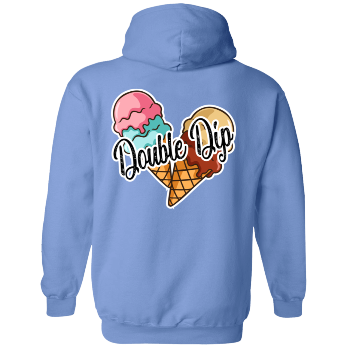 Double Dip Pullover Hoodie - Front/Back