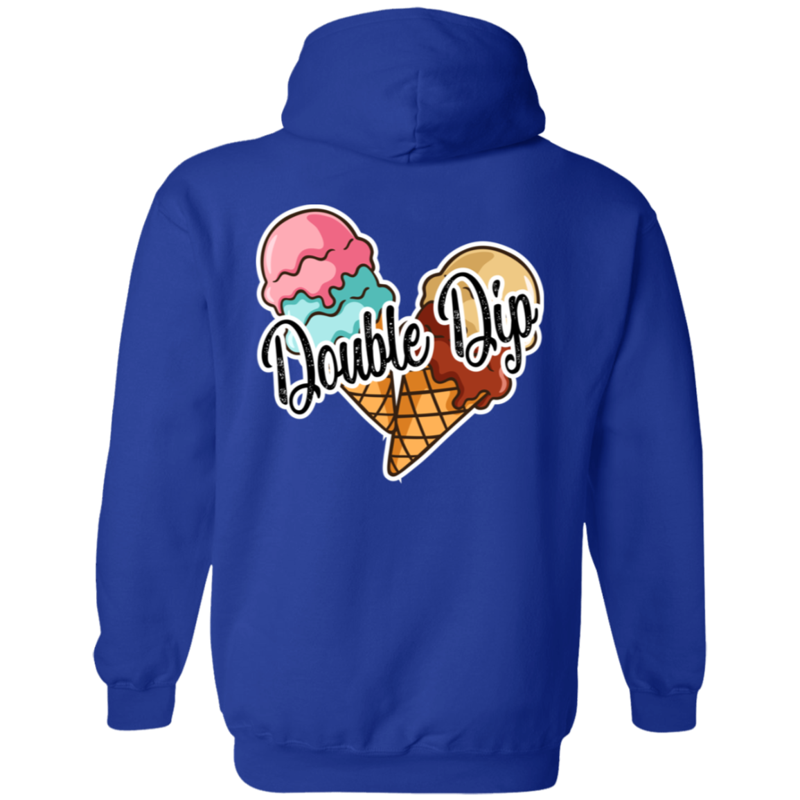 Double Dip Pullover Hoodie - Front/Back