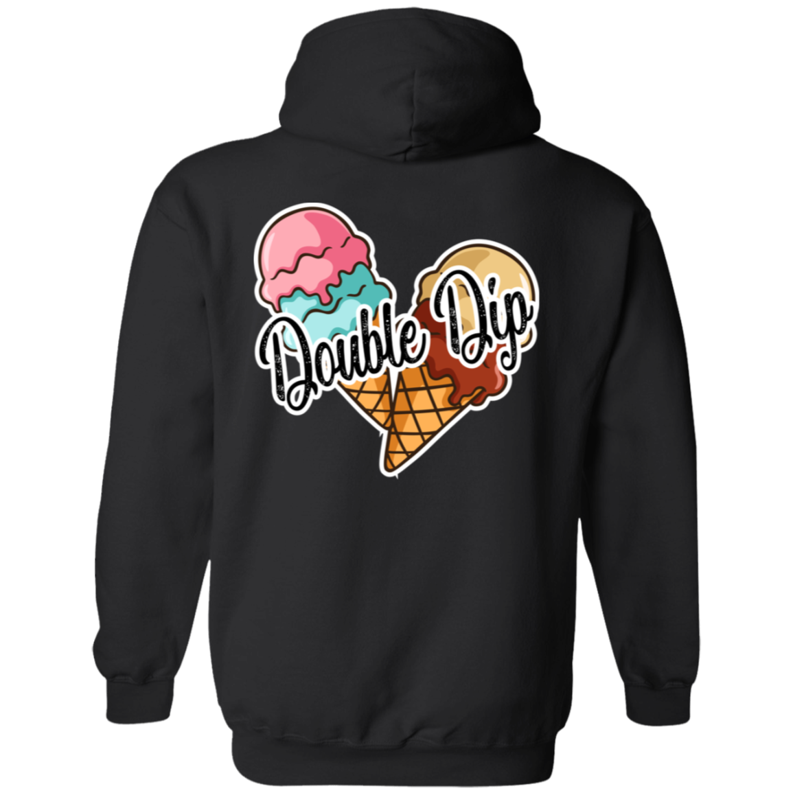 Double Dip Pullover Hoodie - Front/Back