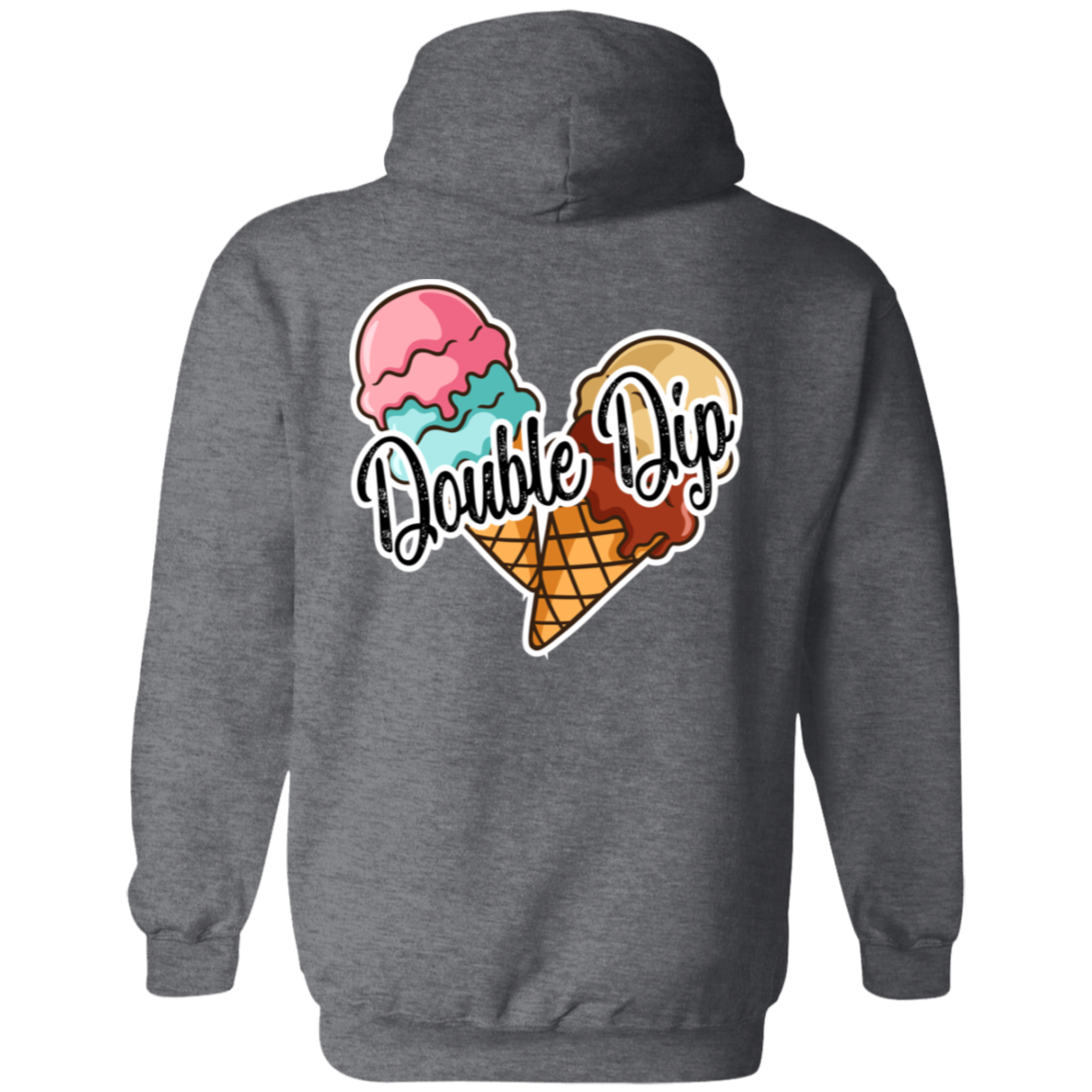 Double Dip Pullover Hoodie - Front/Back