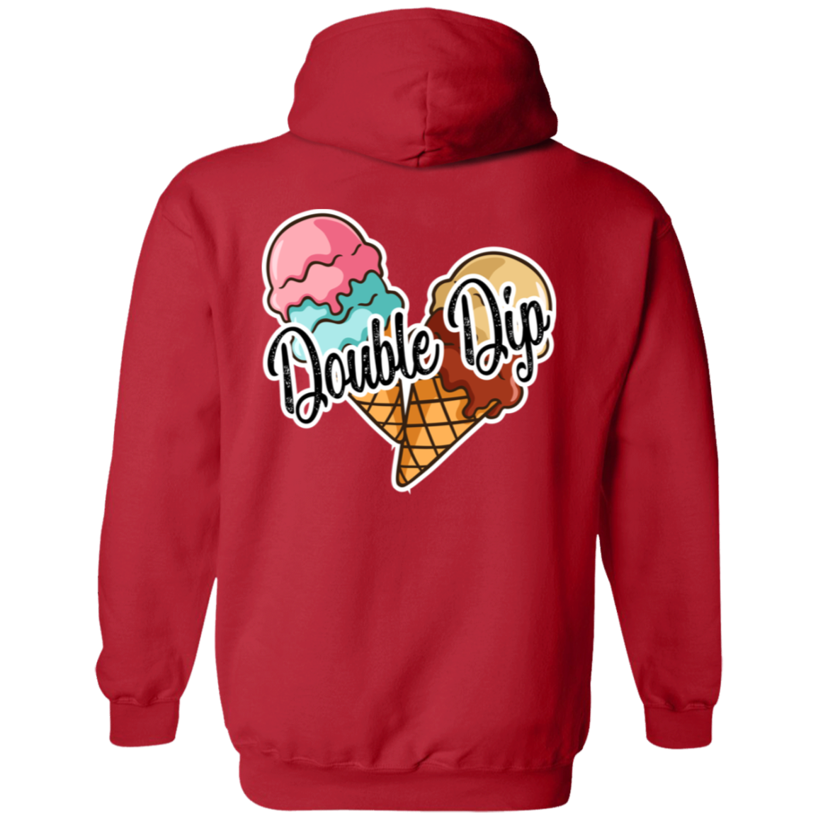 Double Dip Pullover Hoodie - Front/Back