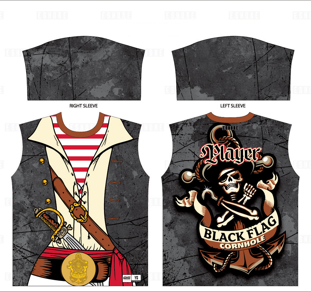 Black Flag Cornhole Pirate Jersey - Custom