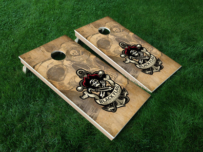 Black Flag Cornhole  Treasure Map Boards - Free Shipping