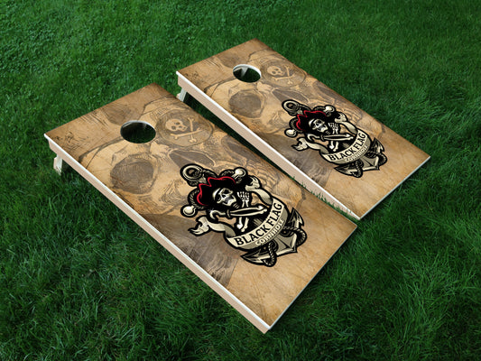 Black Flag Cornhole  Treasure Map Boards - Free Shipping