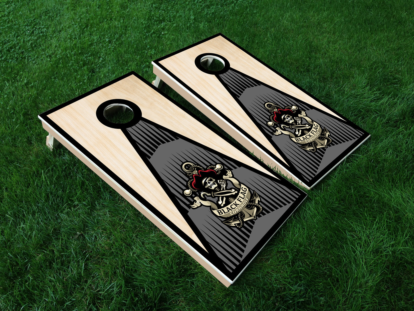 Black Flag Cornhole - Logo Triangle Boards - ACL Comp