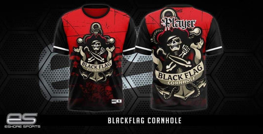 Black Flag Cornhole Color Jersey - Custom