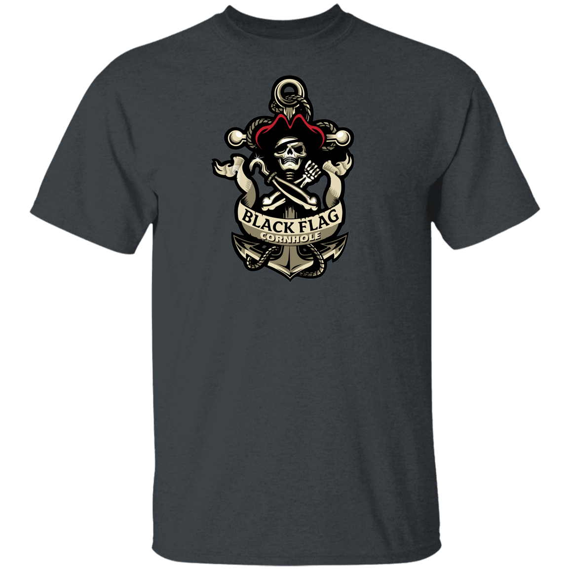 Black Flag Cornhole Logo T-Shirt