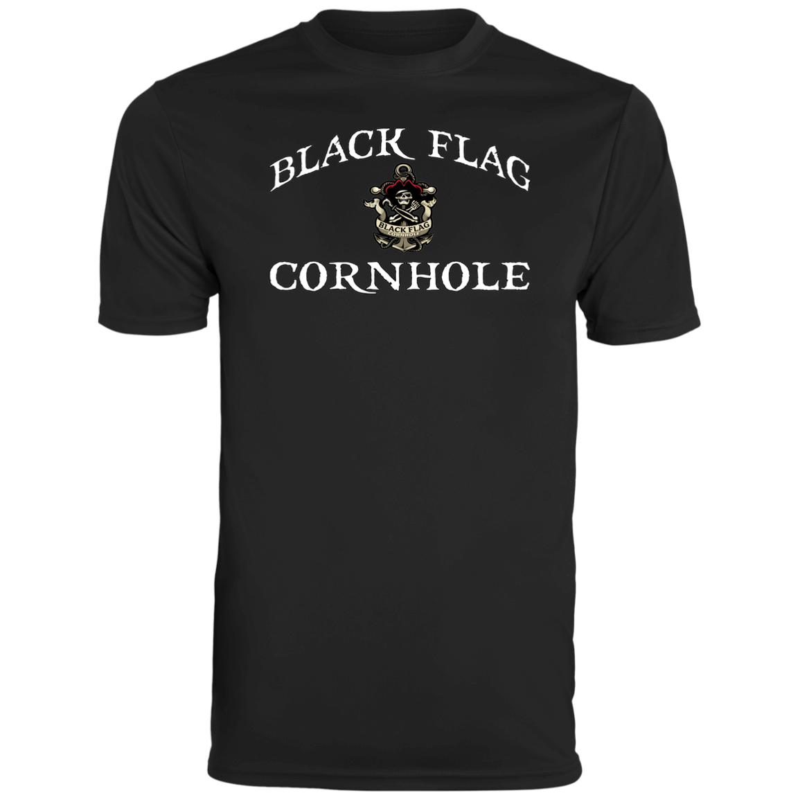 Black Flag Cornhole Logo Performance Tee Shirt - Unisex
