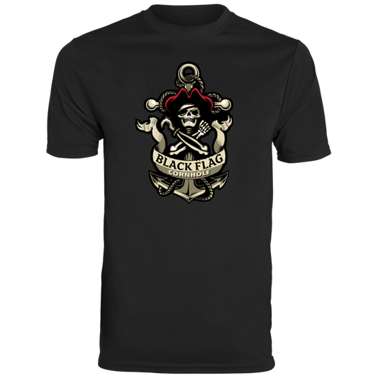 Black Flag Cornhole Logo Performance Tee Shirt - Moisture - Unisex