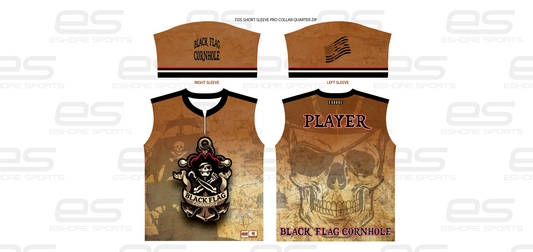 Black Flag Cornhole Treasure Map Jersey - Custom
