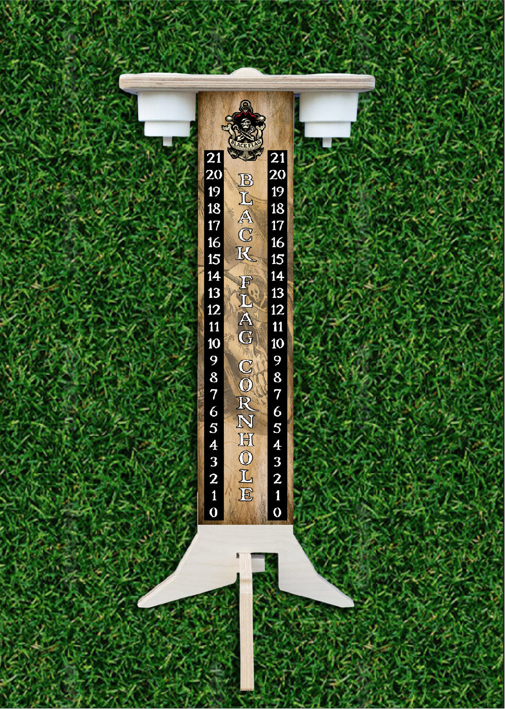 Black Flag Cornhole Treasure Map Score Board